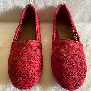 Ollio Red Ballet Flats size 9 New with box